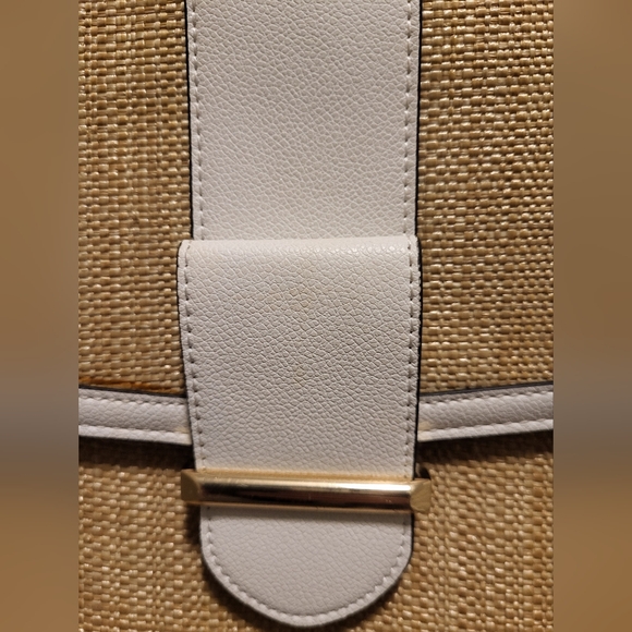 ALDO Straw Satchel with White Trim - Women’s Crossbody - Picture 5 of 14